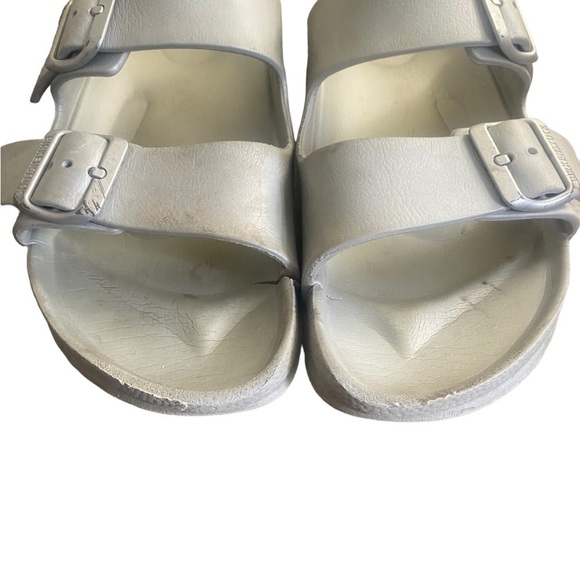 Birkenstock Grey Foam Arizona Ava Double Strap Sandals Size 40 9.5 - Picture 2 of 6